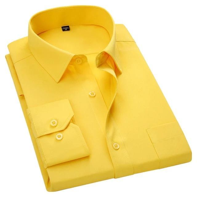 Men's Bright Yellow Dress Shirt